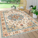 Non-slip Outdoor Rug | Easy-Care PVC Backing | Scandinavian Design