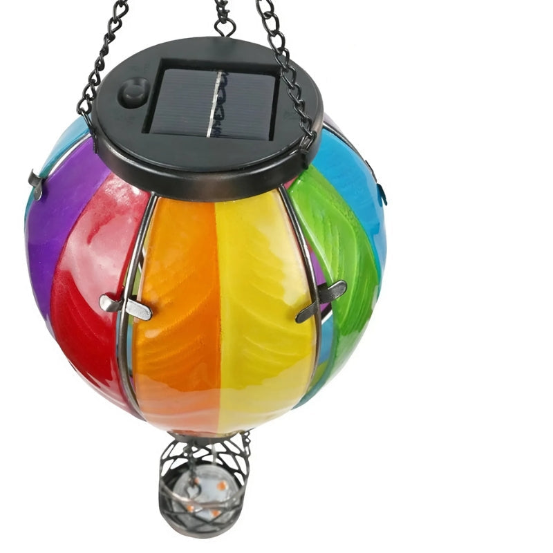 Solarlaterne mit Ballon-Design – Wetterfeste Gartenbeleuchtung