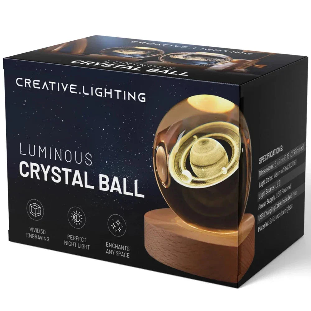 3D-Engraved Crystal Sphere - AstralGlow