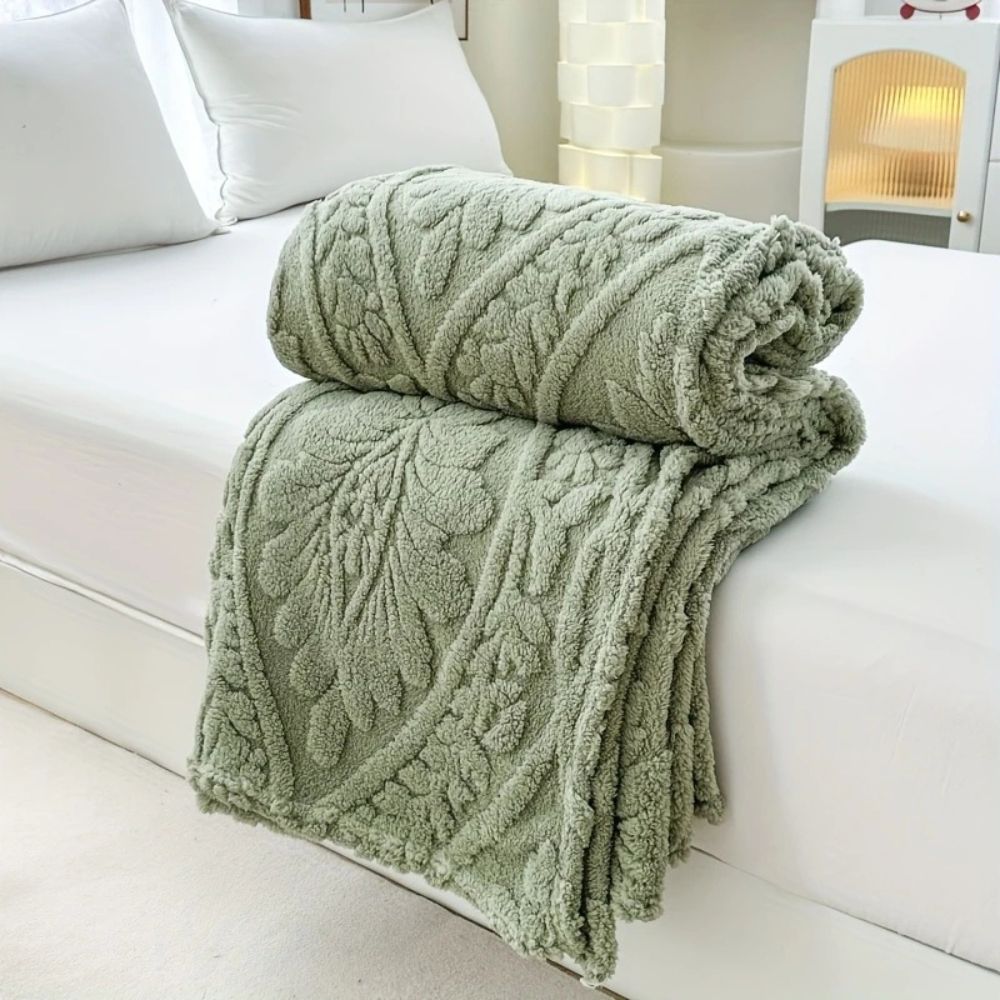 Elegant Microfiber Blanket in French Design