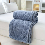 Elegant Microfiber Blanket in French Design