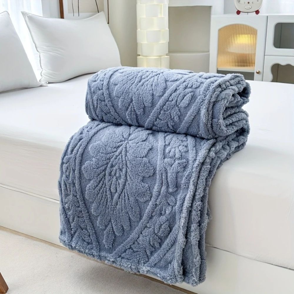 Elegant Microfiber Blanket in French Design