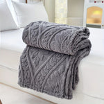 Elegant Microfiber Blanket in French Design