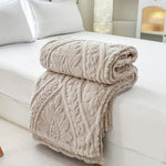Elegant Microfiber Blanket in French Design