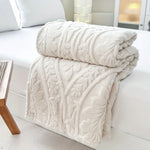 Elegant Microfiber Blanket in French Design
