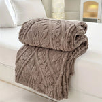 Elegant Microfiber Blanket in French Design