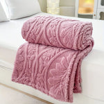 Elegant Microfiber Blanket in French Design