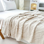 Elegant Microfiber Blanket in French Design