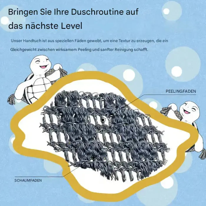 1+1 GRATIS | Sanftes Peeling-Duschhandtuch mit Silberionen