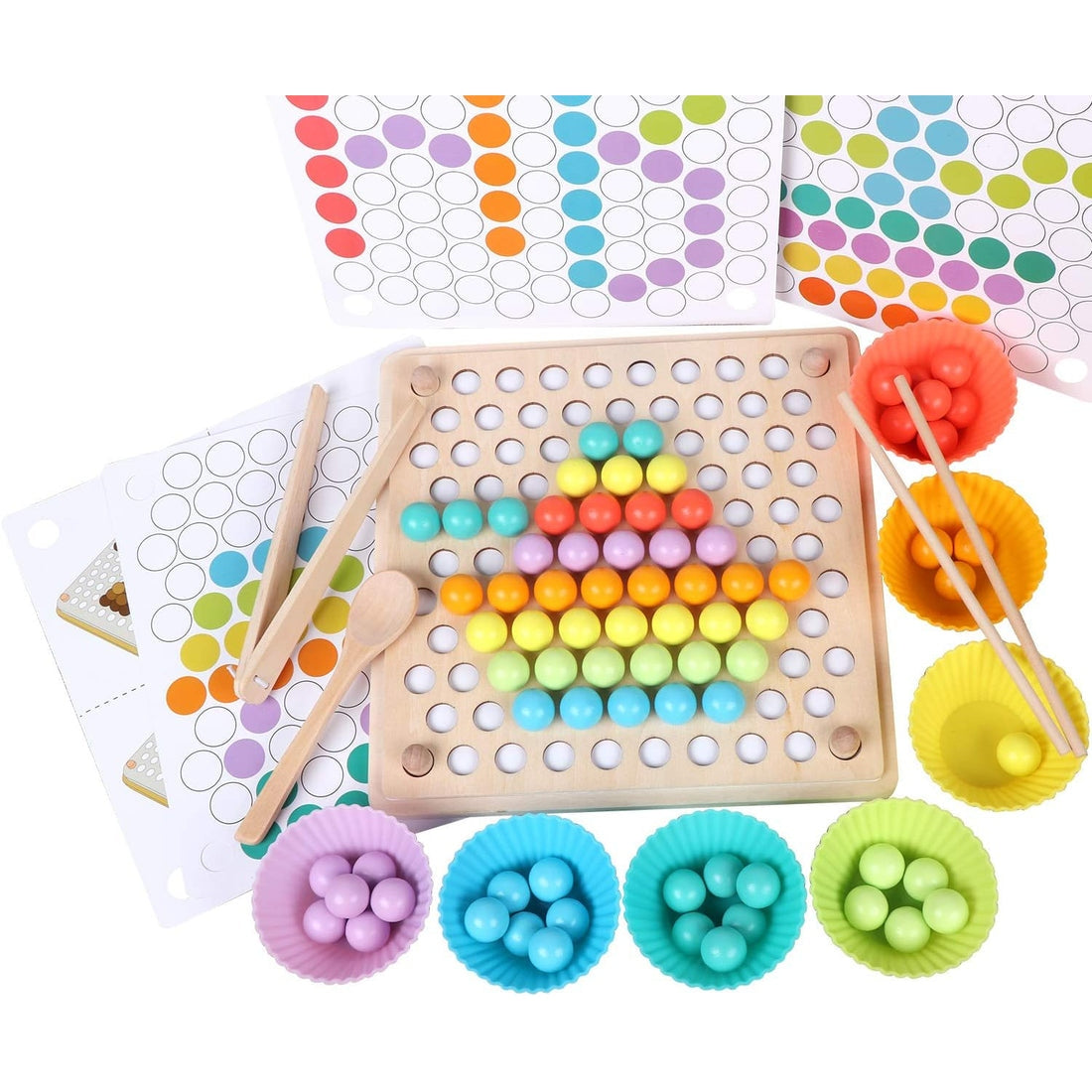 Bunte Steckspiel Perlen – Kreatives Farb- und Formenspiel