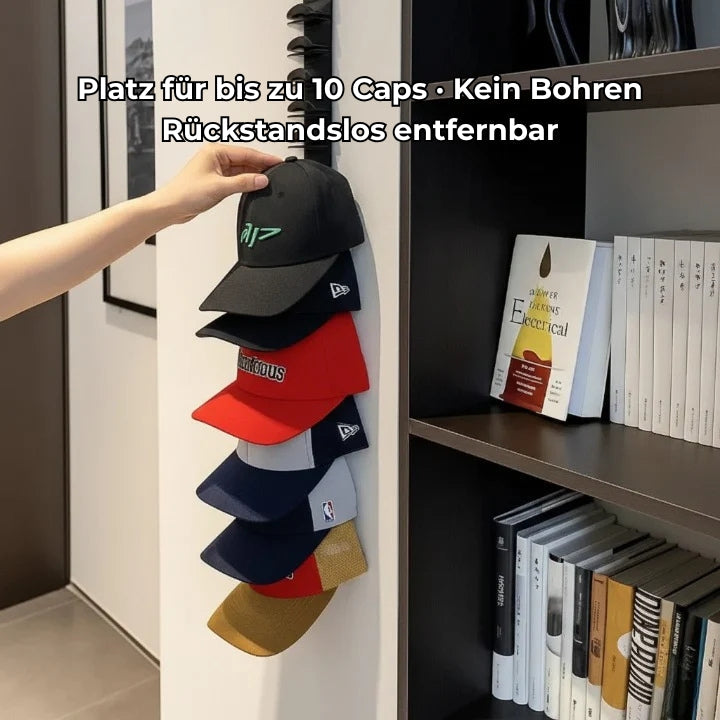 Wall Mount for Caps – Space for 10 Caps, Always Within Reach