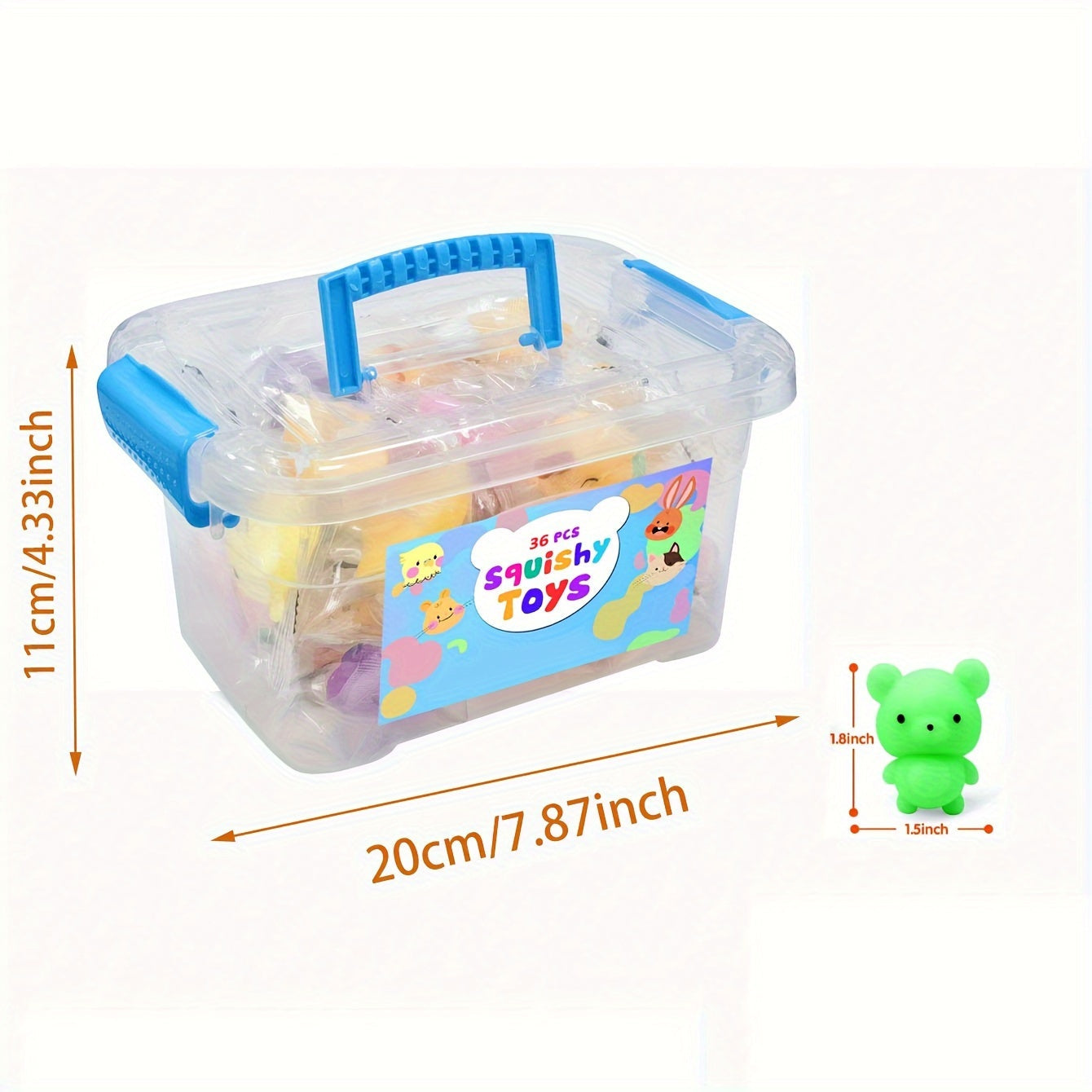 Verspielte Freude - 36 Stück Kawaii Quetschspielzeuge