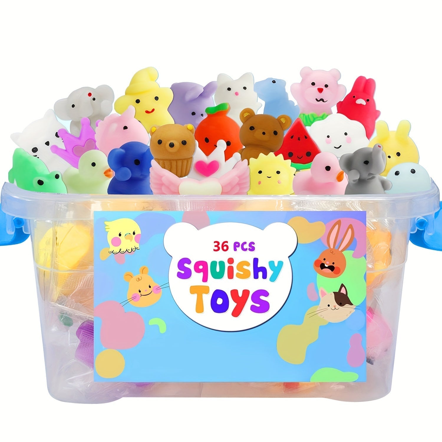 Verspielte Freude - 36 Stück Kawaii Quetschspielzeuge