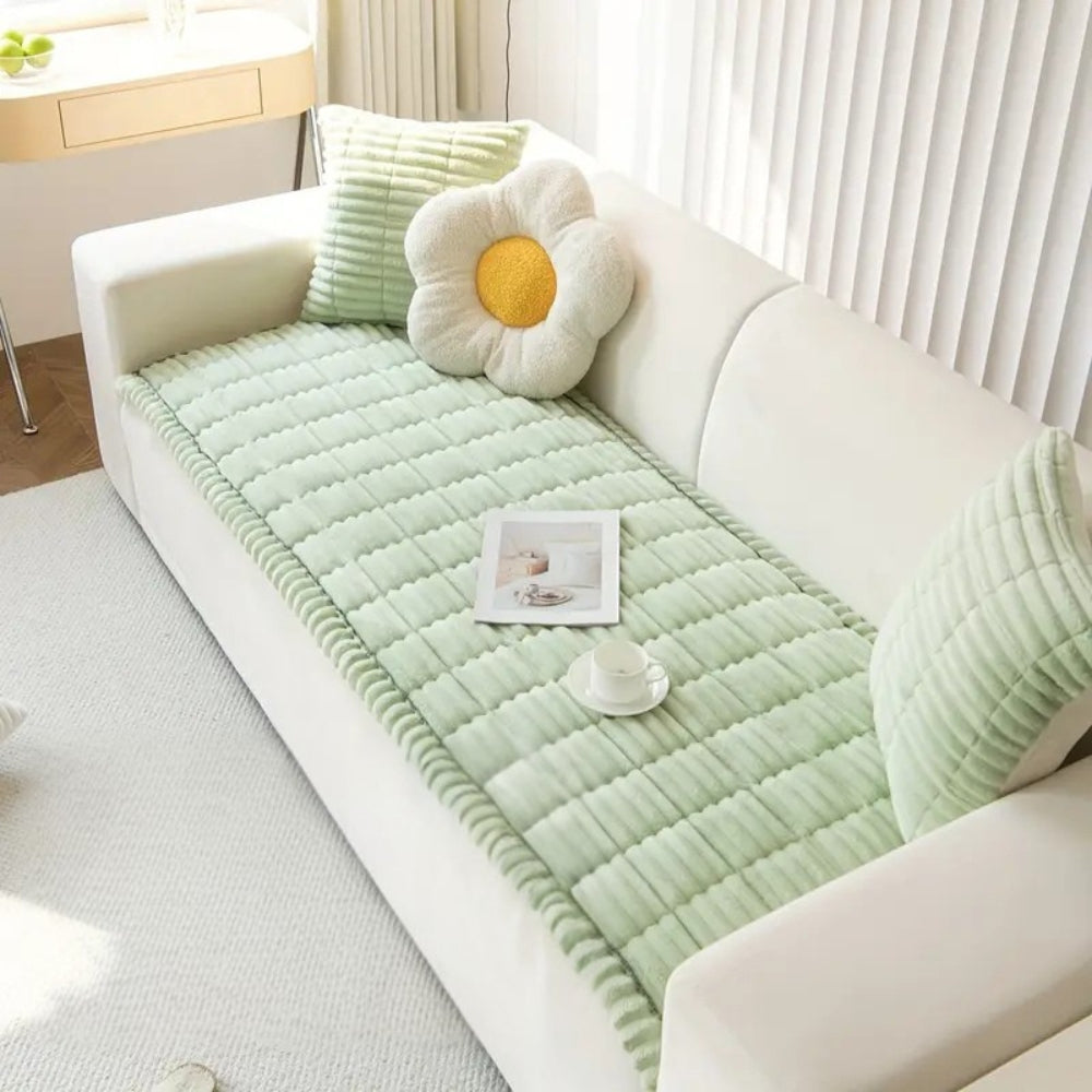 Elegant Sofa Cover with Pleated Edges for Stylish Living Spaces