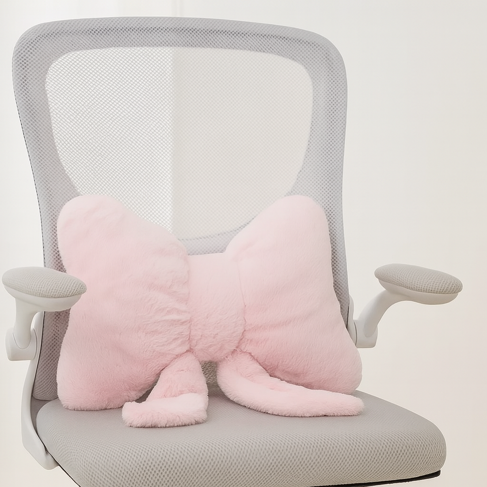 Cuddly Pillow with Bow Motif – Cozy Accent for Your Home