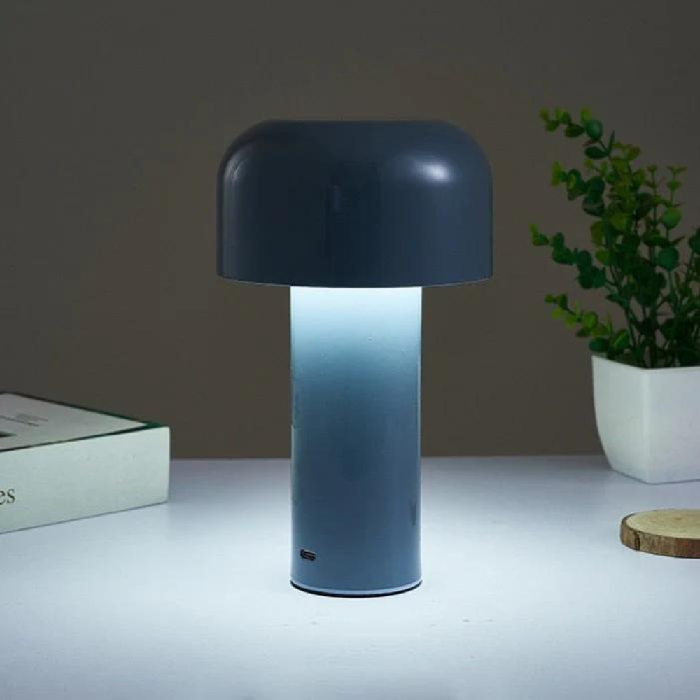 Kabellampe im verspielten Pilzdesign – Wiederaufladbare Tischlampe für gemütliche Ecken