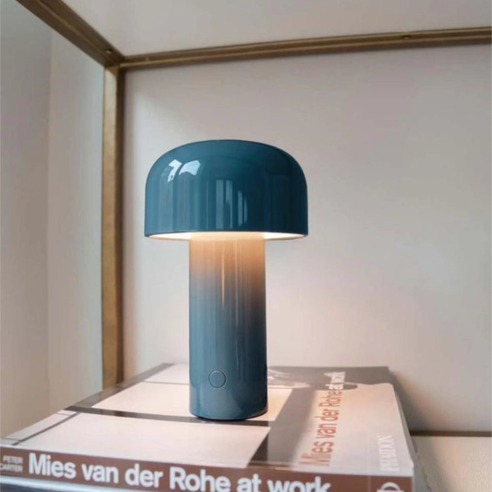 Kabellampe im verspielten Pilzdesign – Wiederaufladbare Tischlampe für gemütliche Ecken