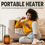Kompakter Heizlüfter mit Thermostat und Oszillation