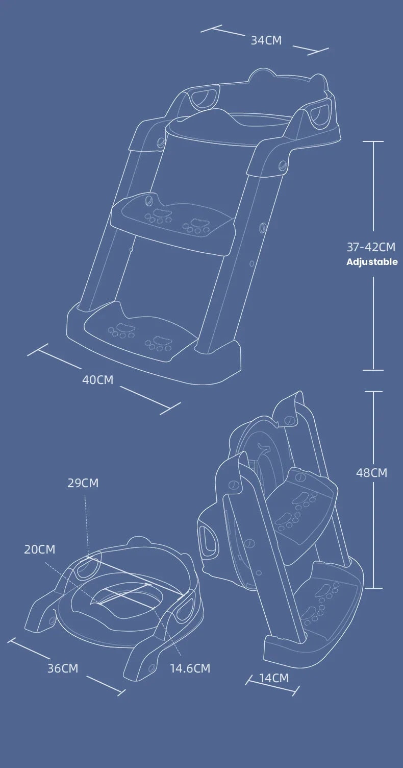 Toilettentrainingssitz - Der ideale Begleiter für kleine Entdecker - Klappbarer Toilettensitz
