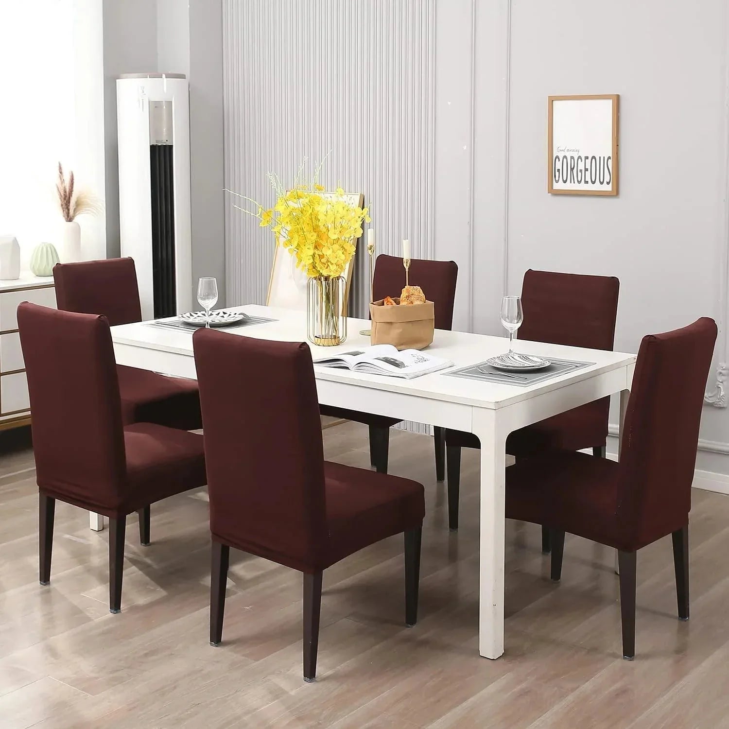 Hochwertige, elastische Stuhlhussen für Esszimmer – Schutz und Stil für Ihre Möbel