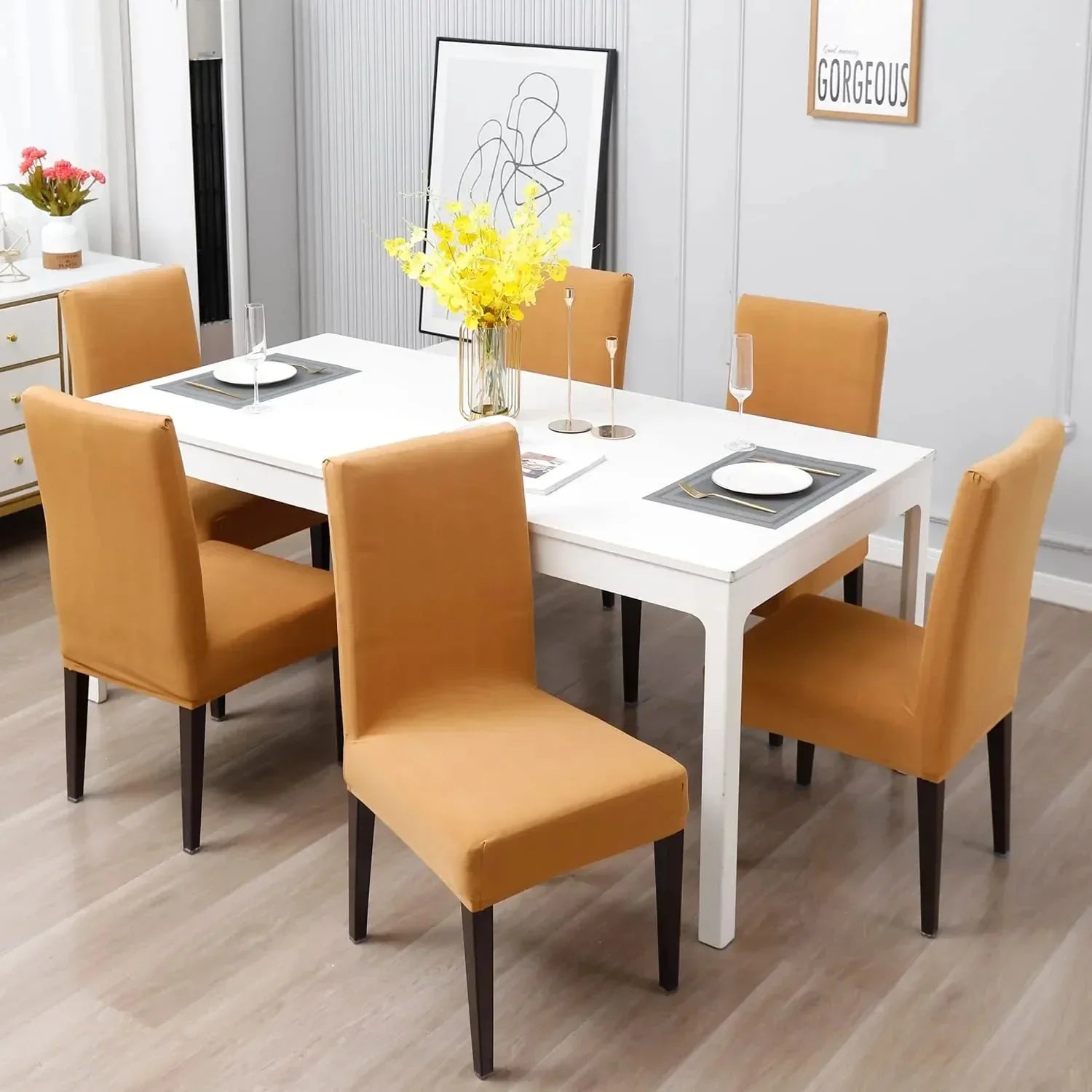 Hochwertige, elastische Stuhlhussen für Esszimmer – Schutz und Stil für Ihre Möbel