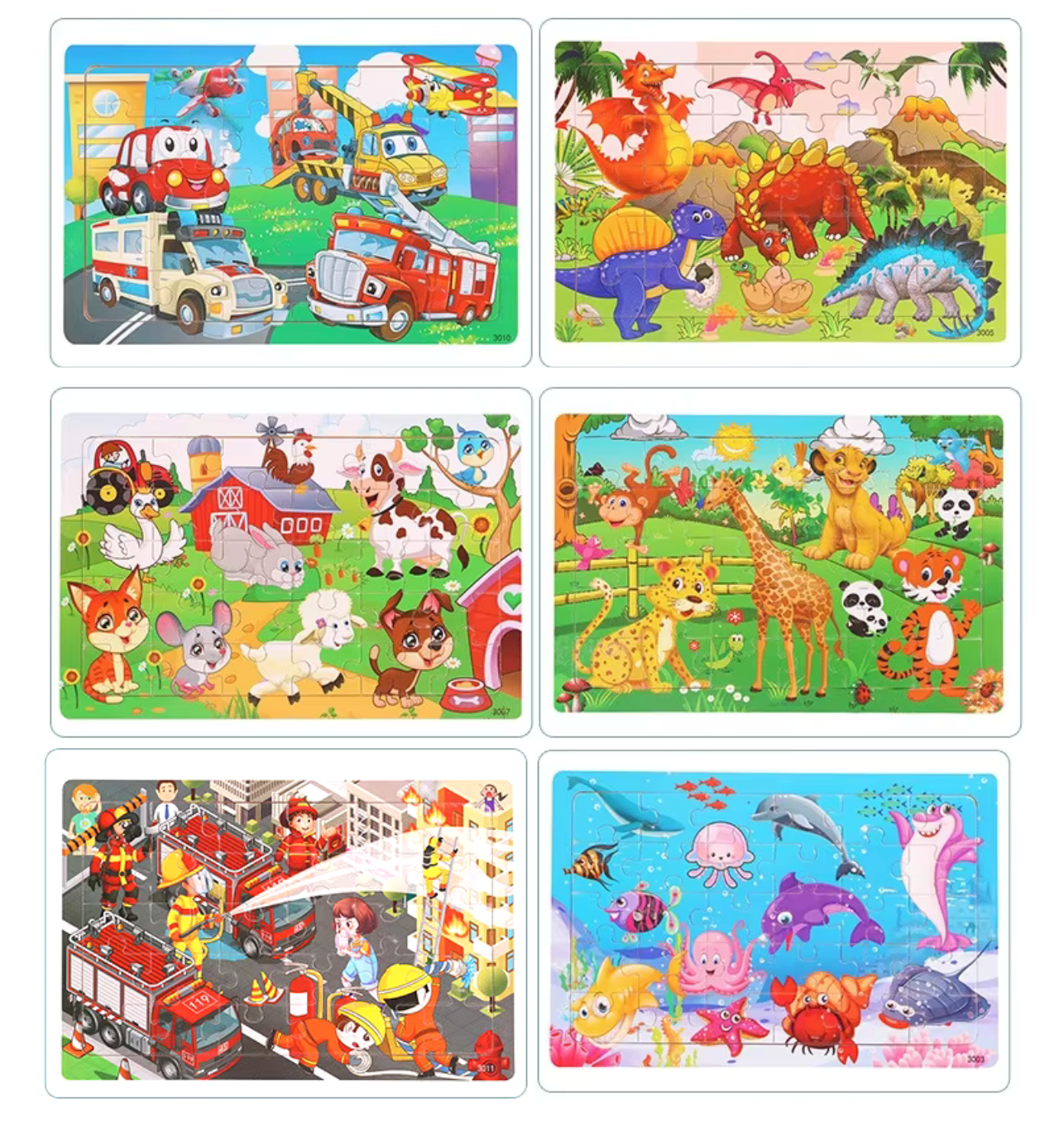 6er Set Puzzles für Vorschulkinder
