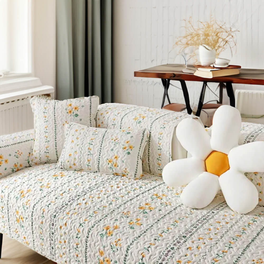 Elegant furniture cover made of pure cotton for optimal protection