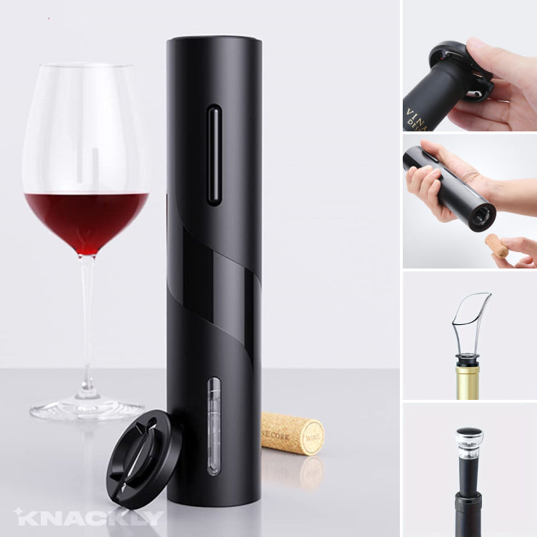 Automatischer Weinöffner VinoEase | Eleganter Korkenzieher mit Akku | Hochwertige Materialien für müheloses Entkorken