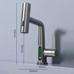 Elegant Kitchen Faucet with Pull-Out Spray Head and Temperature Display