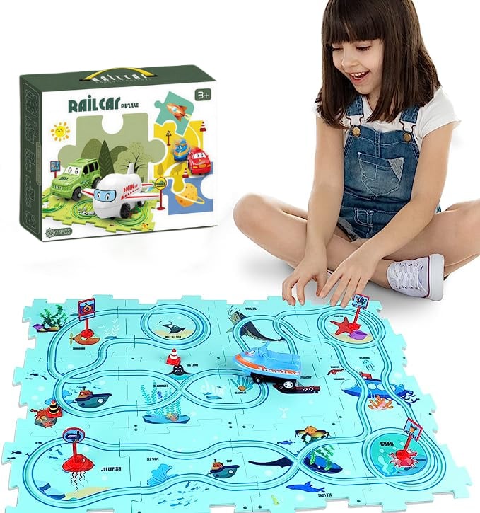 PuzzleRacer - Kreatives Auto-Spielset für Kinder