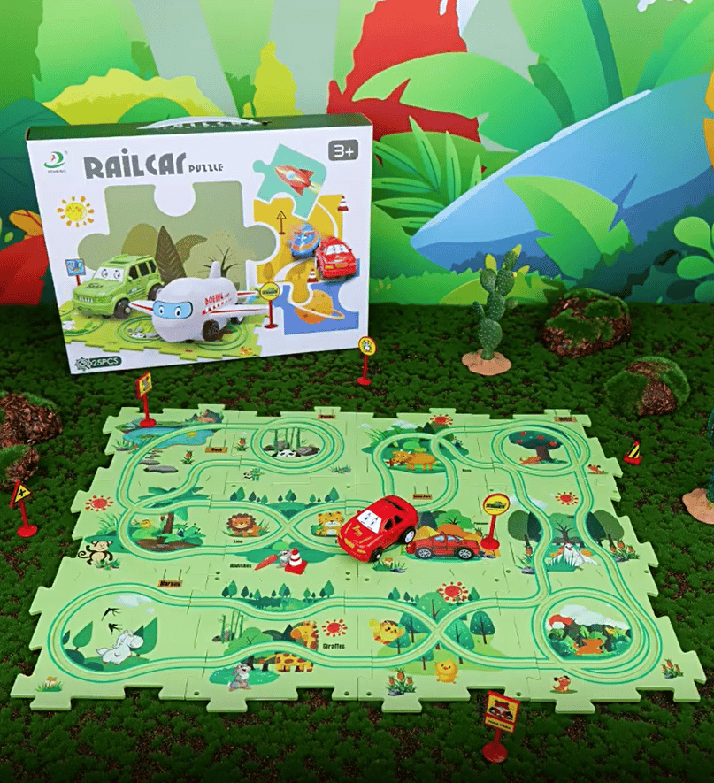 PuzzleRacer - Kreatives Auto-Spielset für Kinder