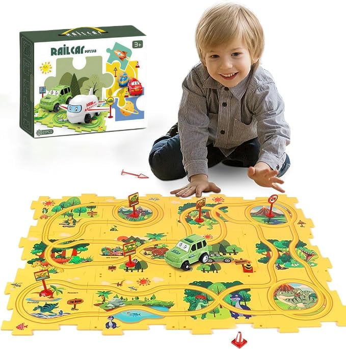 PuzzleRacer - Kreatives Auto-Spielset für Kinder