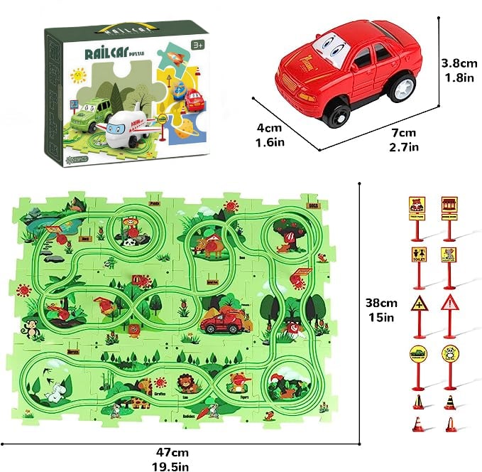 PuzzleRacer - Kreatives Auto-Spielset für Kinder