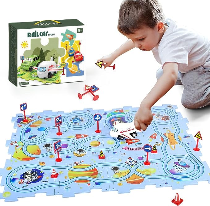 PuzzleRacer - Kreatives Auto-Spielset für Kinder