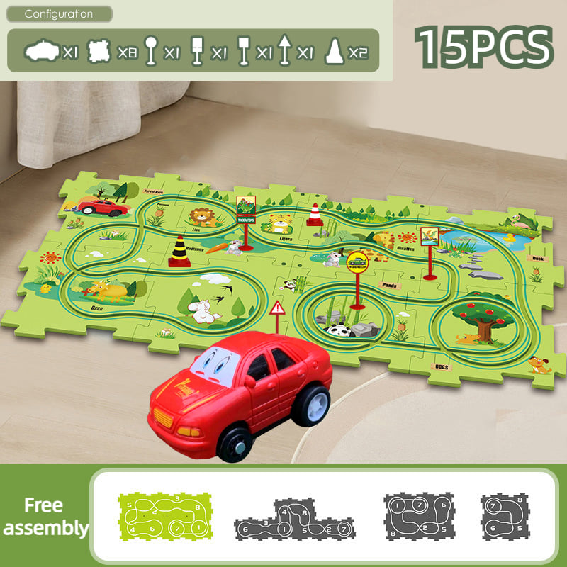 PuzzleRacer - Kreatives Auto-Spielset für Kinder