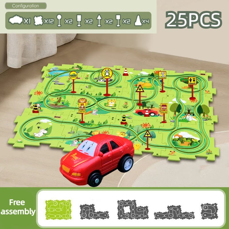 PuzzleRacer - Kreatives Auto-Spielset für Kinder