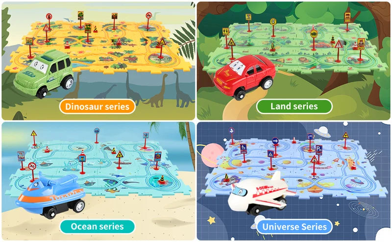 PuzzleRacer - Kreatives Auto-Spielset für Kinder