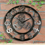 Vintage Wall Clock with Gears – Stylish Design for Your Home
