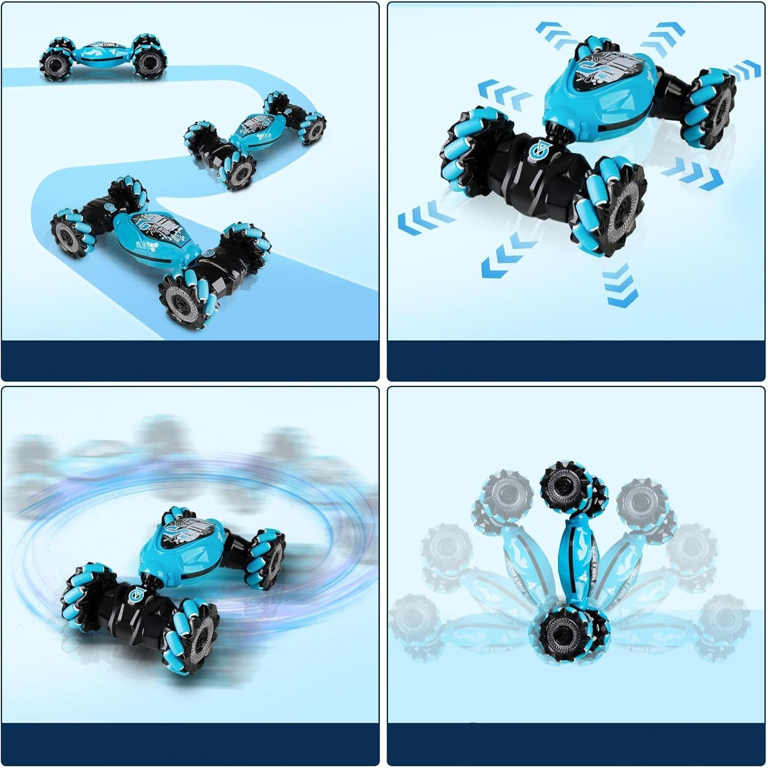 Gesture Control RC Buggy with 360° Tricks and LED Lights