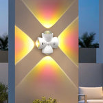 Magnetische RGB Wandleuchte mit Kreuz-Design und 4 LED-Spots