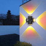 Magnetische RGB Wandleuchte mit Kreuz-Design und 4 LED-Spots