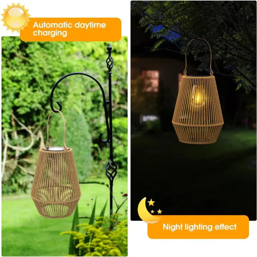 Wetterfeste Solarleuchte | Warmes LED-Licht mit Automatik