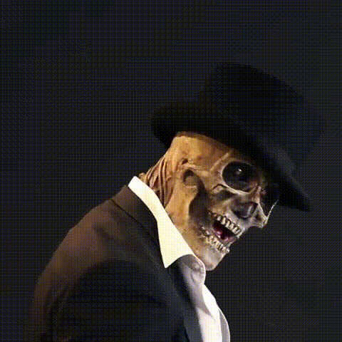 Realistic Skeleton Mask with Brain for Adults - Halloween Mask