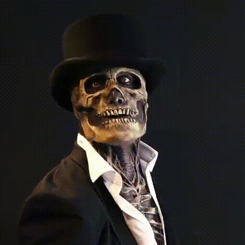 Kreative Halloween Totenkopfmaske mit Gehirn-Design
