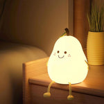 Rechargeable LED Bulb Night Light – Dimmable, 7-Color Soft Silicone Lamp for Kids' Room