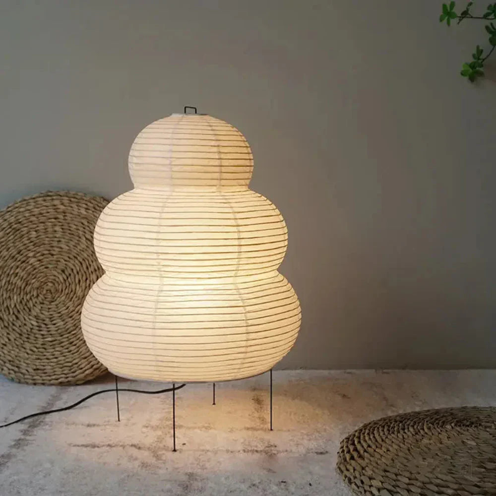 Elegante Reispapierlampe | Japanische Tischlampe für Gemütlichkeit