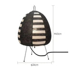 Elegante Reispapierlampe | Japanische Tischlampe für Gemütlichkeit