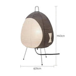 Elegante Reispapierlampe | Japanische Tischlampe für Gemütlichkeit