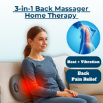 RelaxoTech | Back Massager with Heat & Vibration – 3-in-1 Therapy for Back Pain