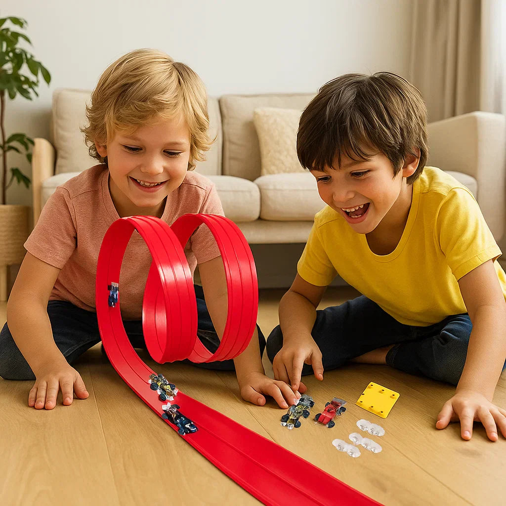 Abenteuerliches Rennbahn Set für kreative Kinder
